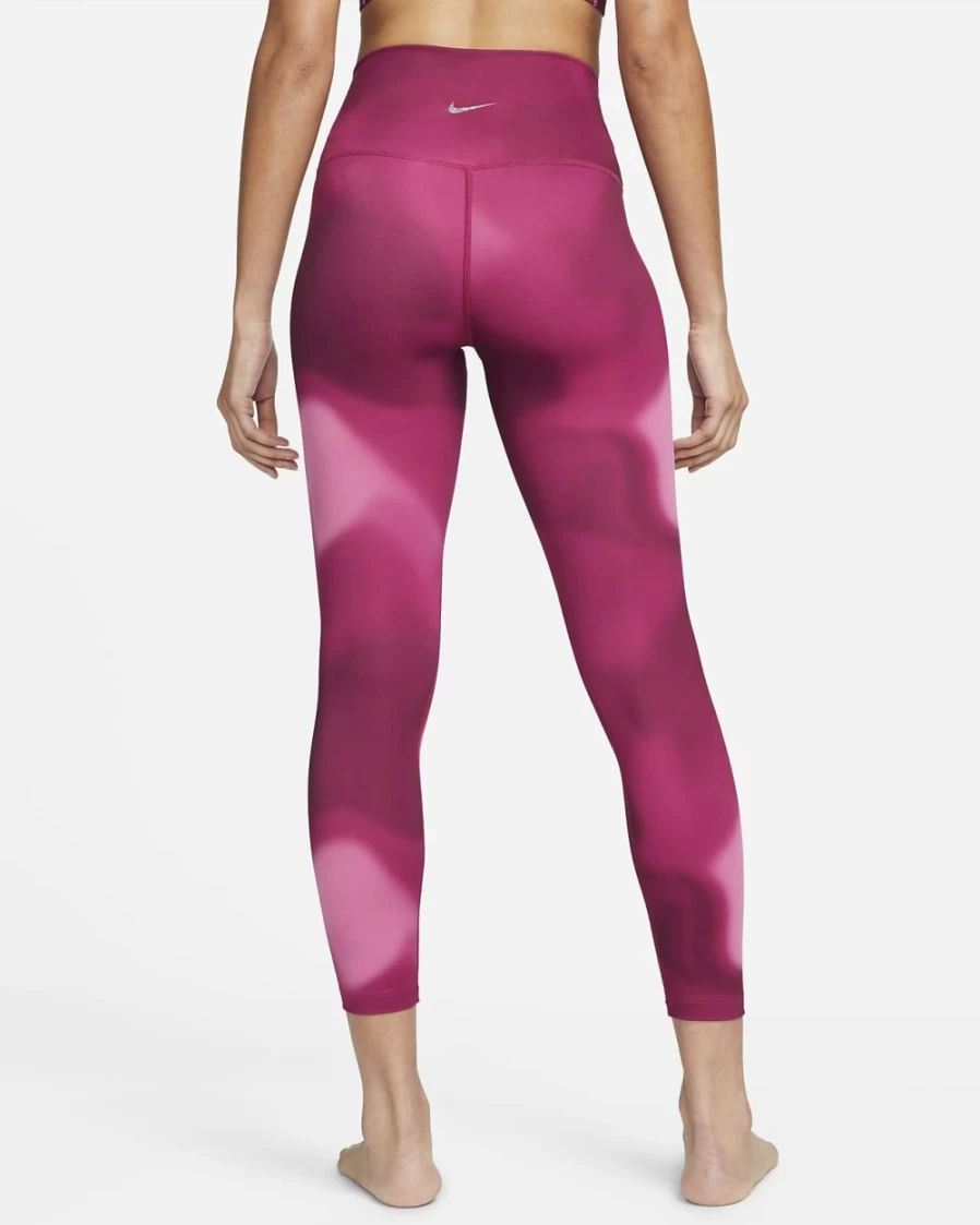 Nike Women's High-Waisted 7/8 Yoga Leggings in Cosmic Fuchsia/Iron Grey Gradient-Dye