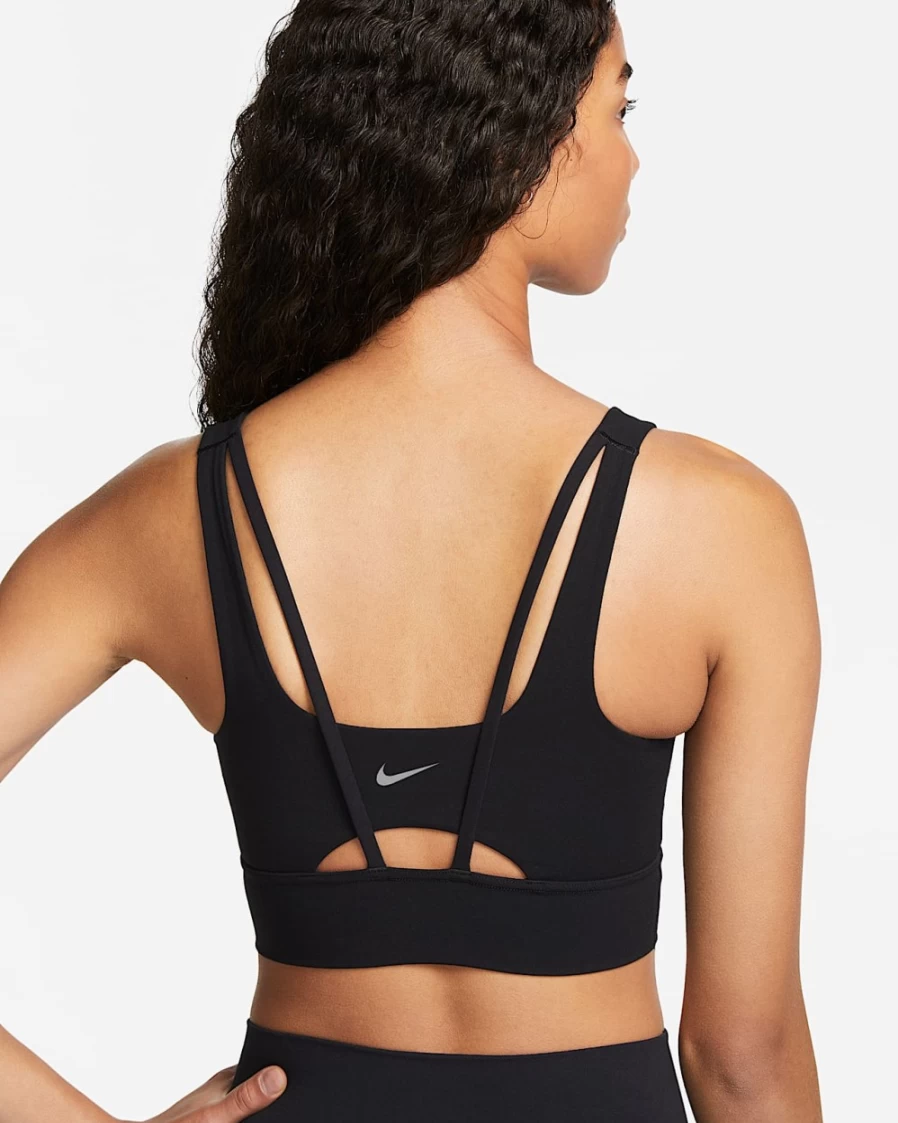 Nike Alate Ellipse Women's Medium-Support Padded Longline Sports Bra - Black/Sail