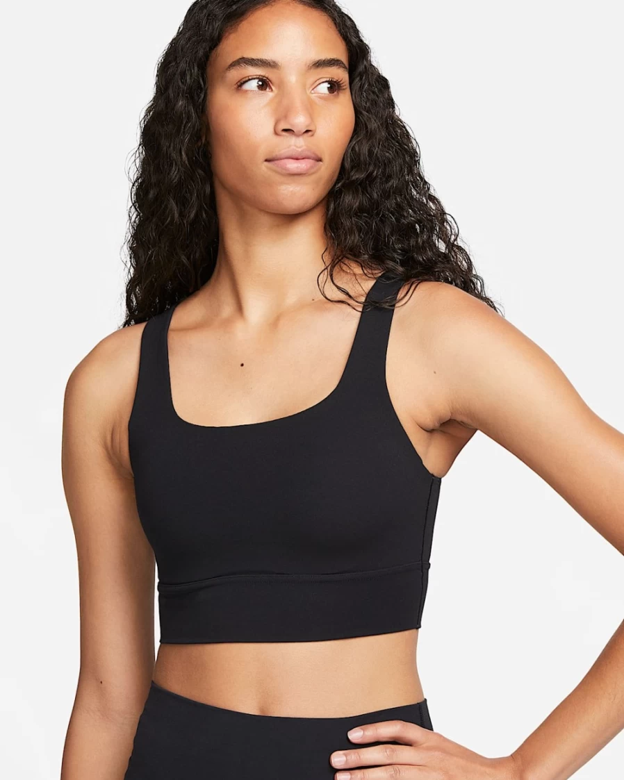 Nike Alate Ellipse Women's Medium-Support Padded Longline Sports Bra - Black/Sail