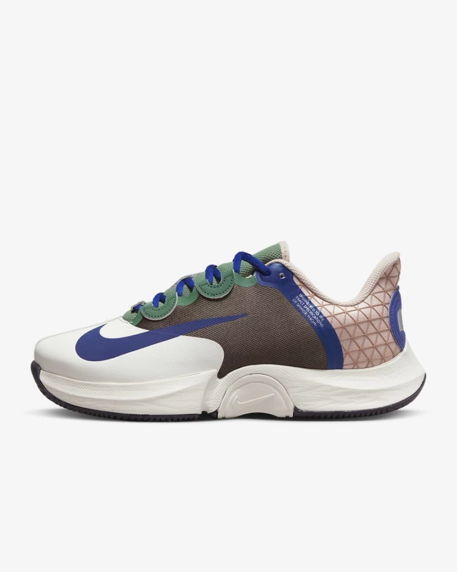 NikeCourt Air Zoom GP Turbo HC Naomi Osaka Women's Tennis Shoes in Ironstone/Sail/Cadet Green/Hyper Blue