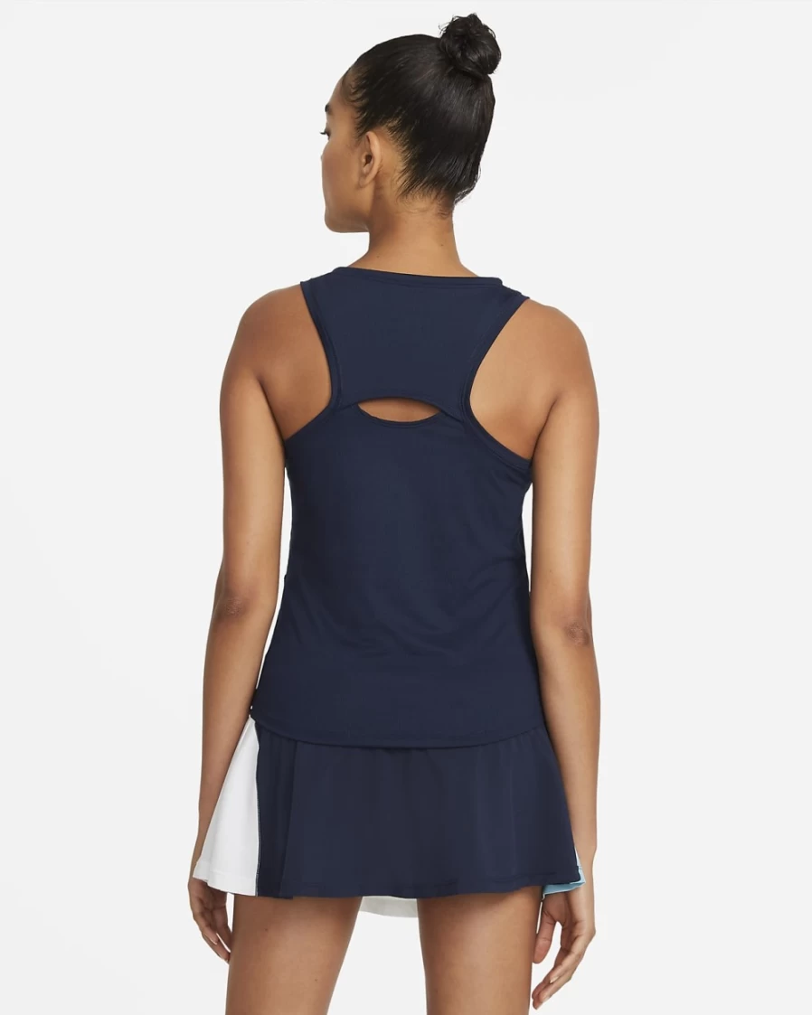 Nike Women's Tennis Tank Top - Obsidian/White/White | NikeCourt Victory Performance Apparel