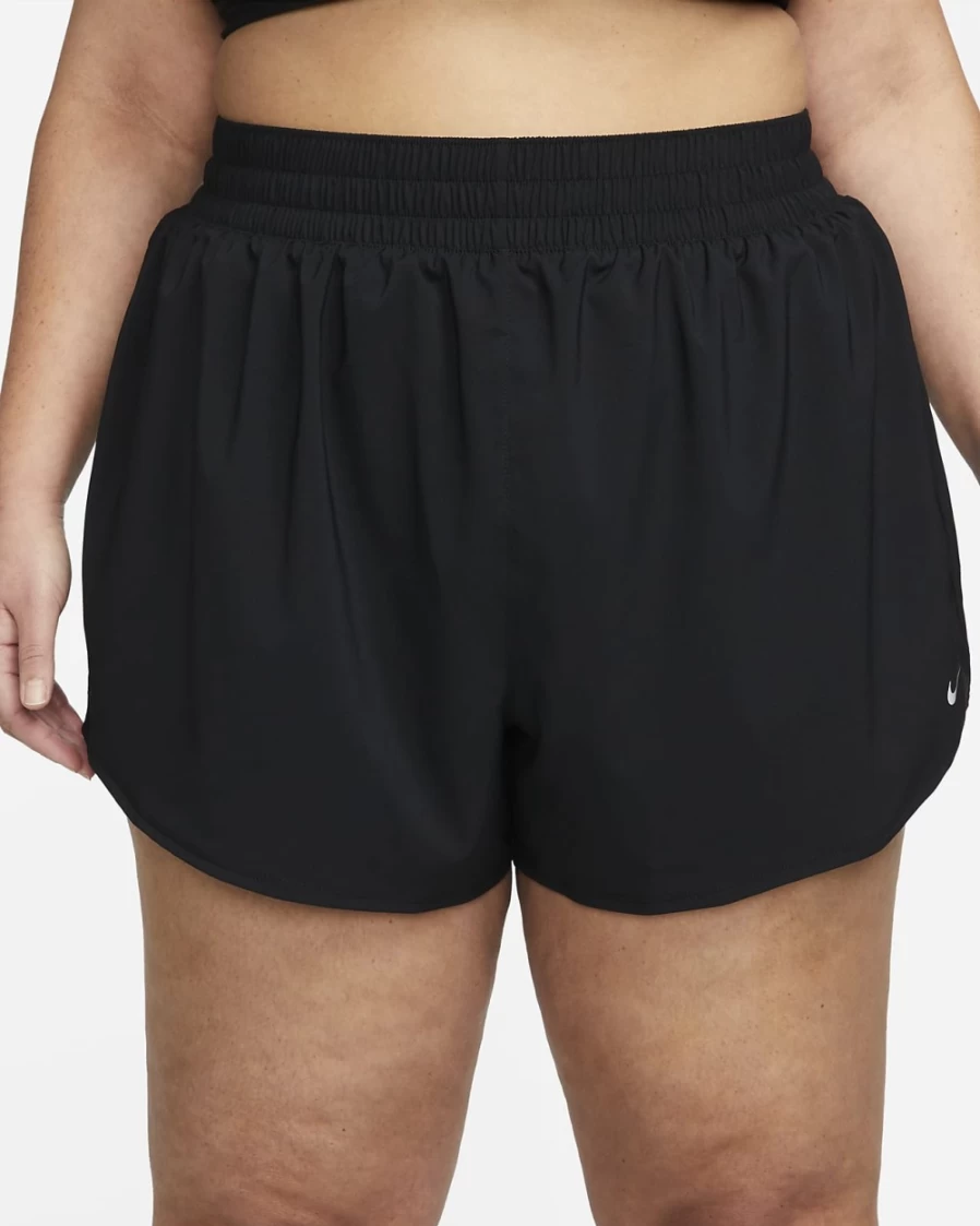 Nike Dri-FIT Women's High-Waisted 3" Lined Shorts - Black Plus Size Workout Running Athletic Shorts