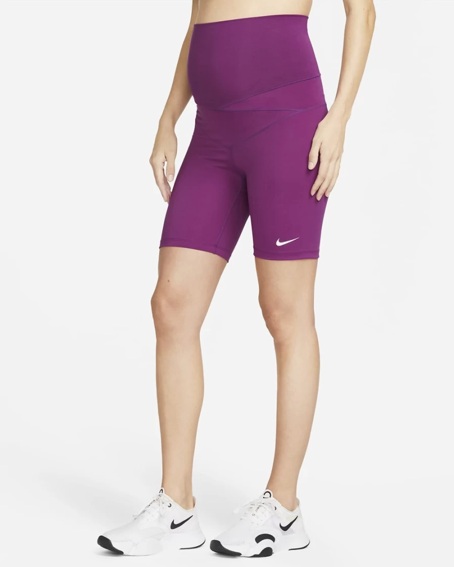 Nike Women's Viotech/White 7" Maternity Biker Shorts - One (M)