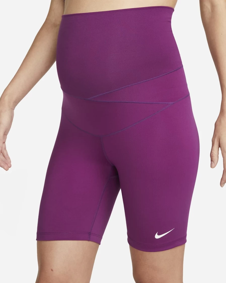 Nike Women's Viotech/White 7" Maternity Biker Shorts - One (M)