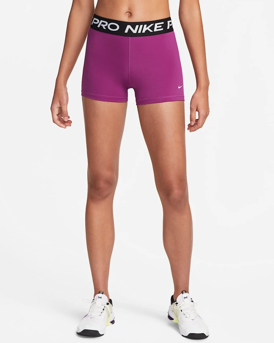 Nike Pro Women's 3" Shorts - Viotech/Black/White Training Shorts for Women