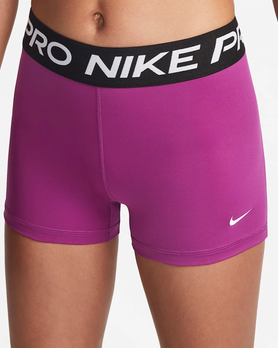 Nike Pro Women's 3" Shorts - Viotech/Black/White Training Shorts for Women