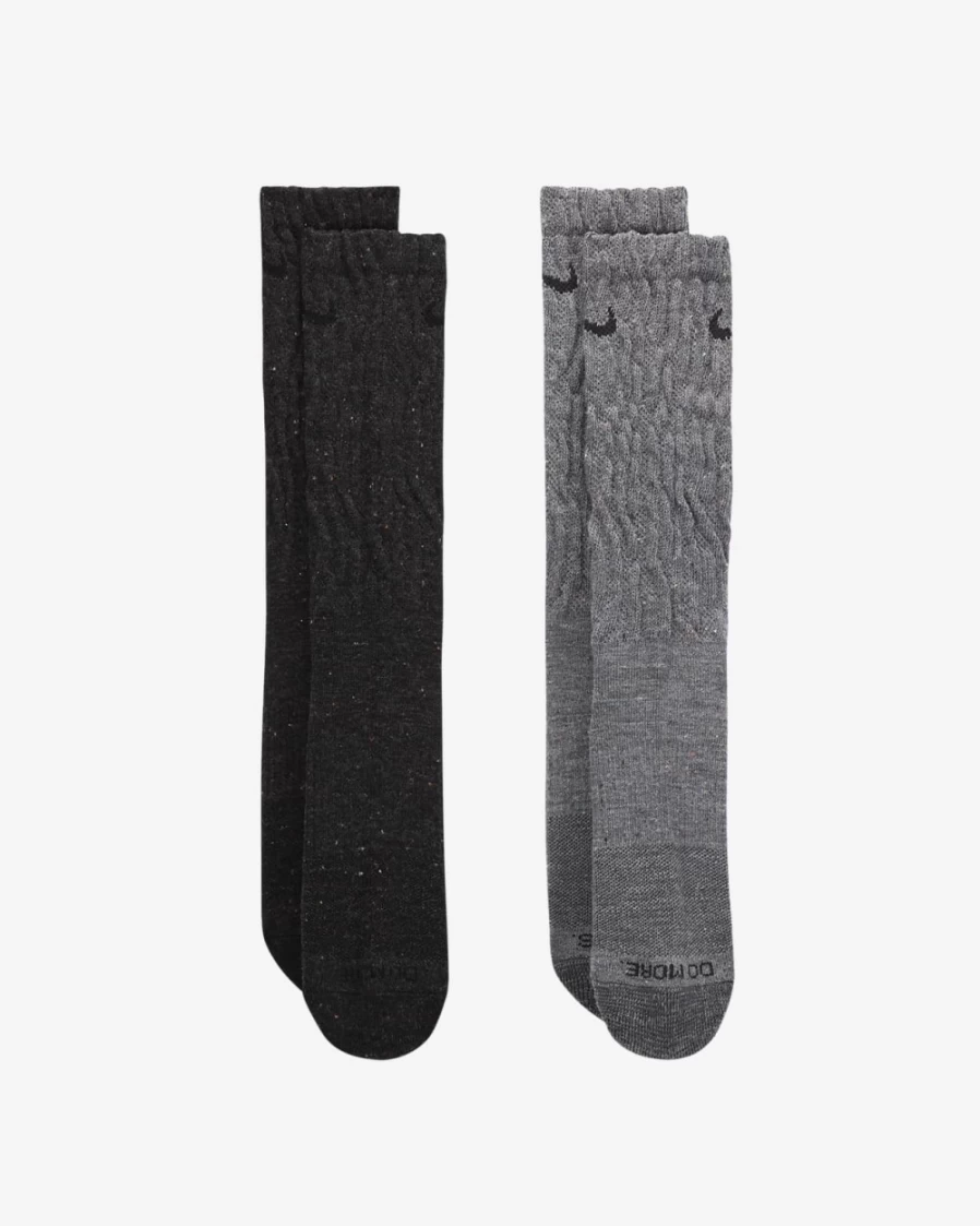 Nike Everyday Plus Cushioned Crew Socks for Men & Women - Multi-Color (2-Pair Pack)