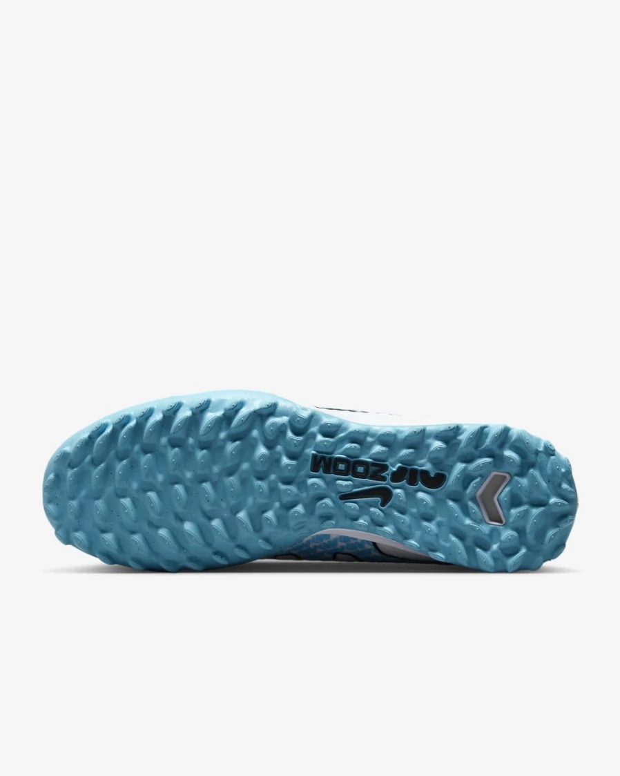 Nike Zoom Mercurial Vapor 15 Academy TF Turf Soccer Shoes for Men & Women - White/Pink Blast/Baltic Blue