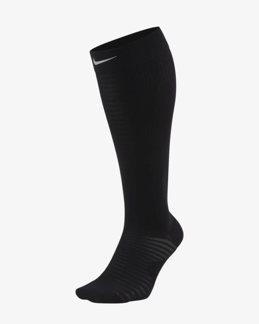 Nike Spark Lightweight Over-The-Calf Compression Running Socks for Men & Women - Black