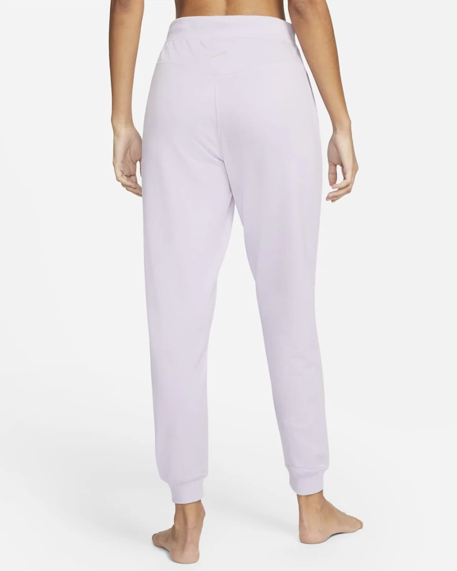 Nike Women's Yoga Luxe 7/8 Fleece Joggers in Doll/Grey Fog - Comfortable High-Waisted Lounge Pants