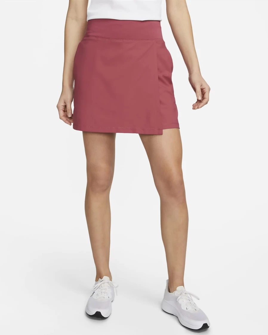 Nike Women's Dri-FIT Golf Skort - Sweet Beet/White, Moisture-Wicking, Comfortable Athletic Tennis Skirt with Shorts