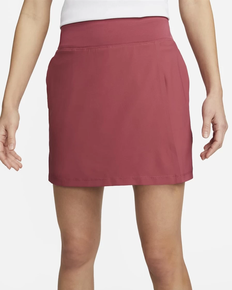 Nike Women's Dri-FIT Golf Skort - Sweet Beet/White, Moisture-Wicking, Comfortable Athletic Tennis Skirt with Shorts