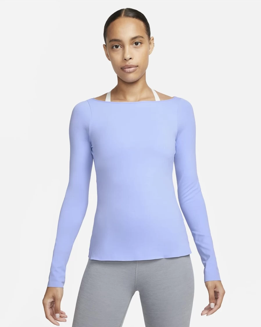Nike Dri-FIT Luxe Light Thistle Women's Long-Sleeve Yoga Top