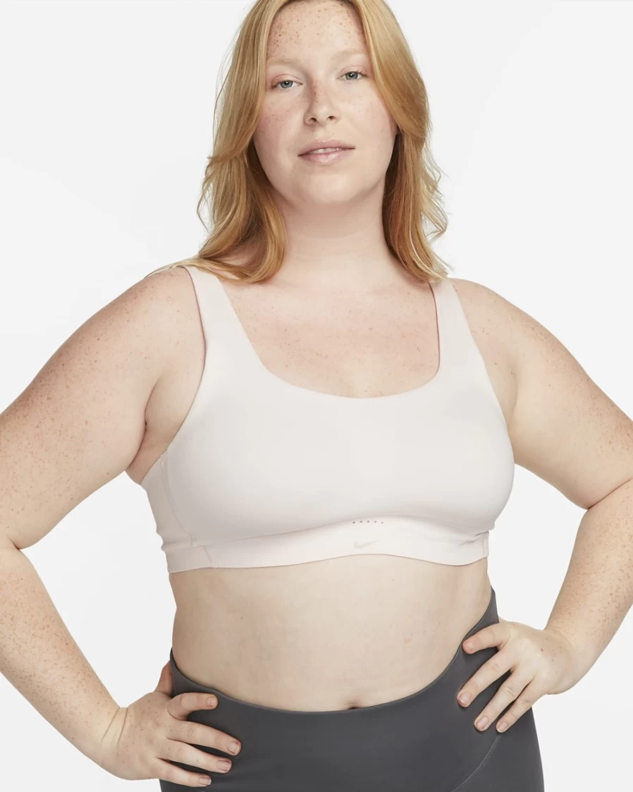 Nike Women's Alate Light-Support Padded Sports Bra - Light Soft Pink/Stone Mauve/White