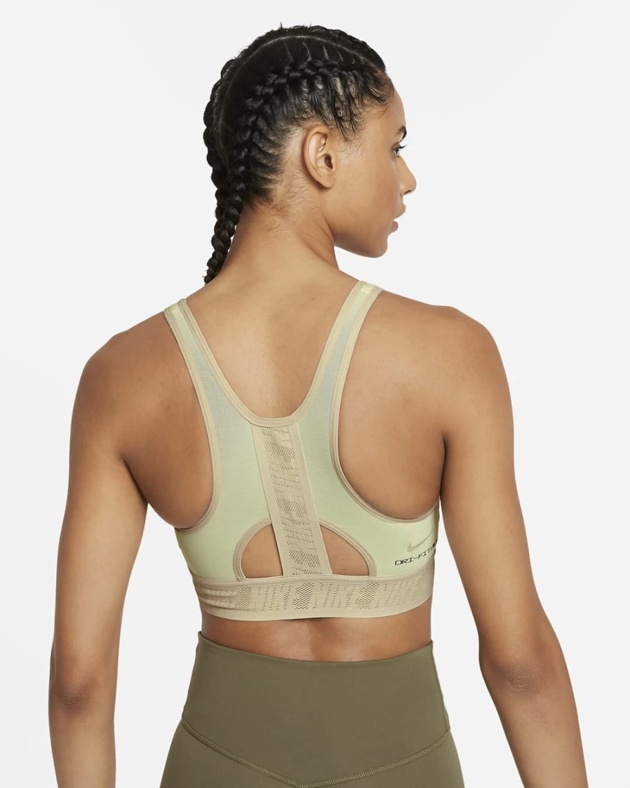 Nike Dri-FIT ADV Swoosh Women's Medium-Support Sports Bra - Lime Ice/Rattan Color