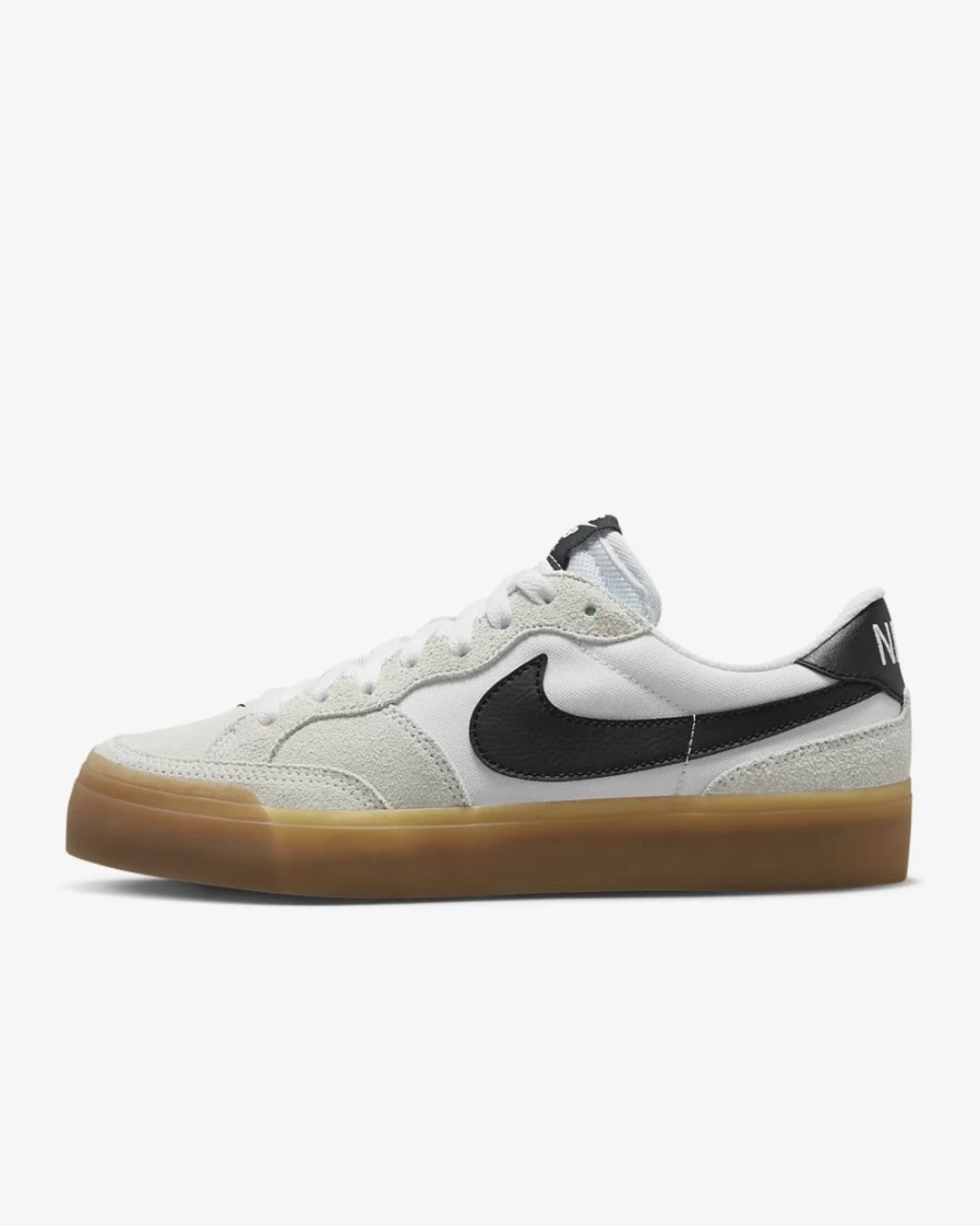 Nike SB Pogo Women's Skate Shoes in White, Gum Light Brown & Black