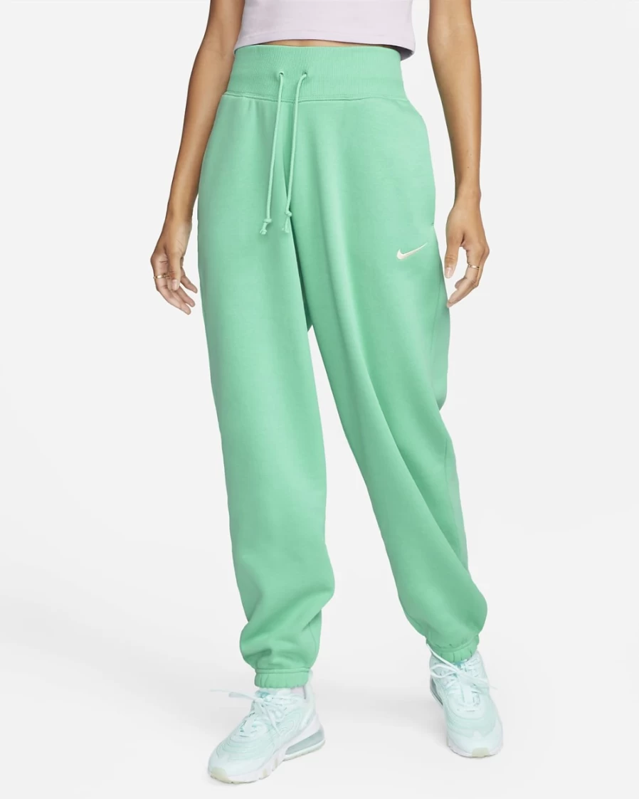 Nike Women's Light Menta High-Waisted Oversized Fleece Sweatpants - Phoenix Sportswear Comfort