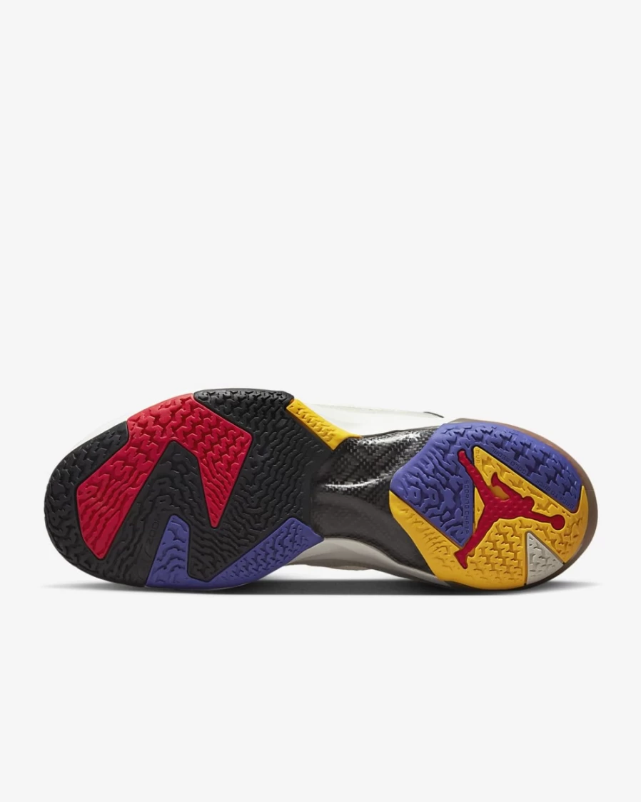 Nike Air Jordan XXXVII Light Bone/Black/Dark Concord/Fire Red Basketball Shoes for Men & Women