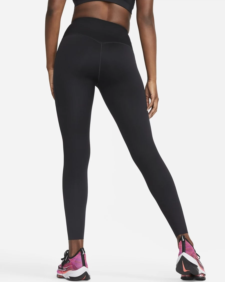 Nike Go Women's High-Waisted Black Leggings with Pockets - Firm Support Full-Length Workout Tights