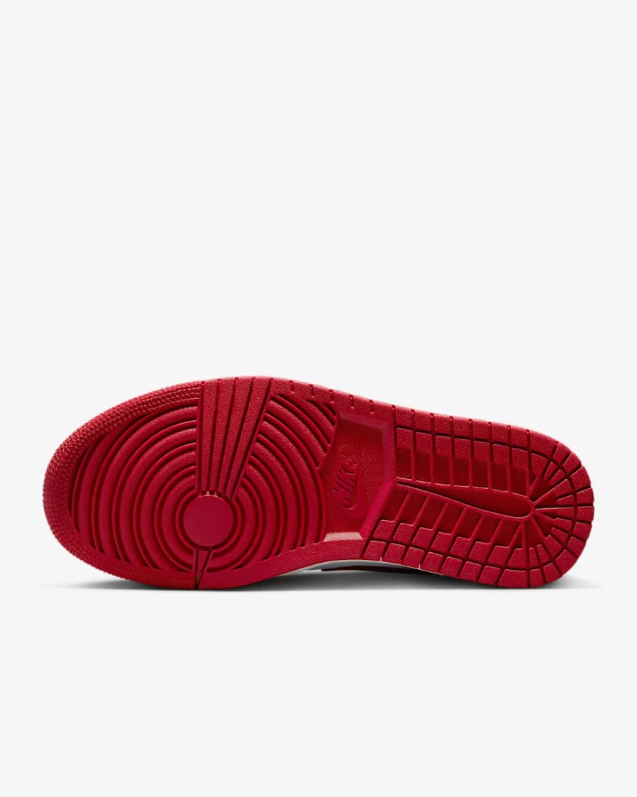 Nike Air Jordan 1 Low Women's Sneakers in White, Black, Sail & Gym Red Colorway