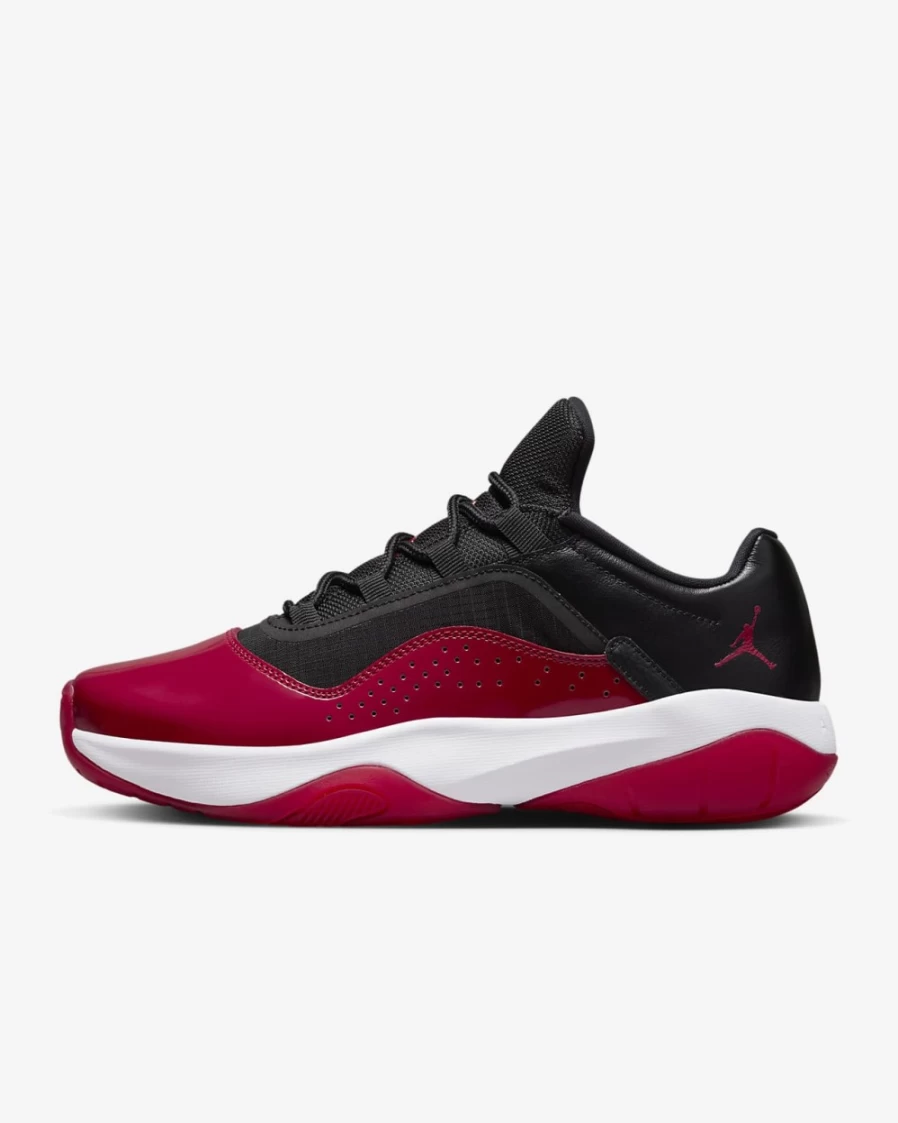 Nike Air Jordan 11 CMFT Low Women's Shoes - Black/White/Gym Red Athletic Sneakers