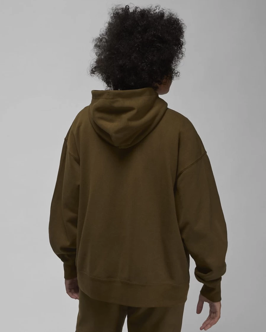 Nike Jordan Flight Women's Light Olive Fleece Hoodie Sweatshirt
