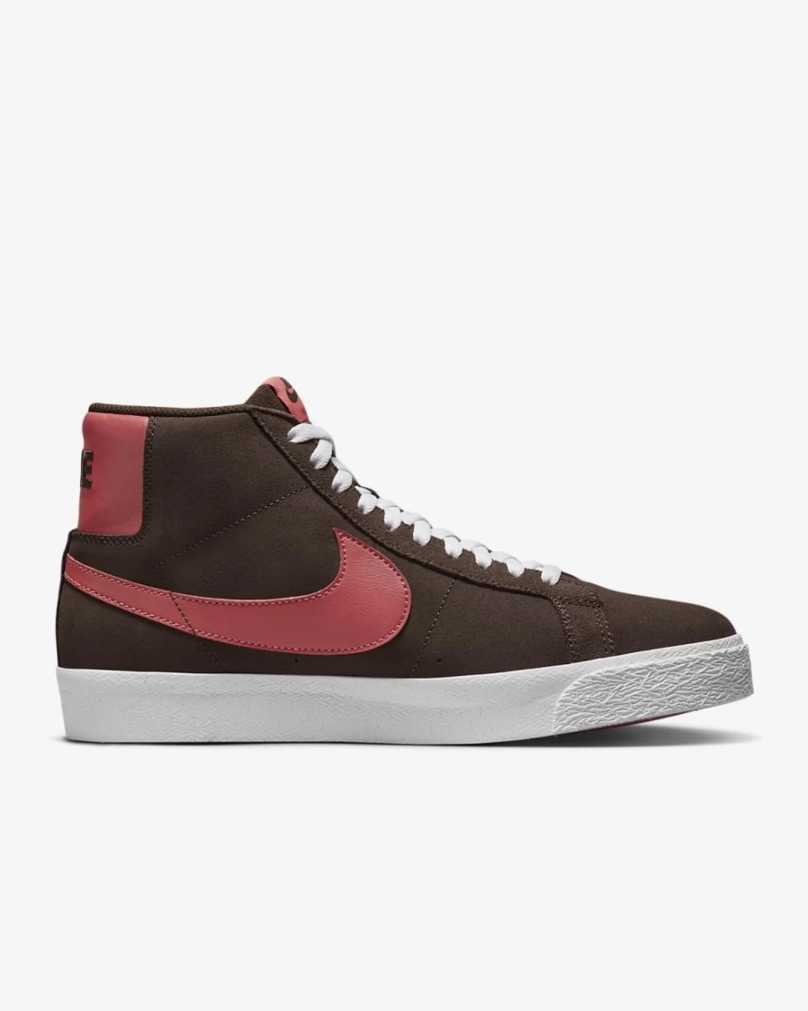 Nike SB Zoom Blazer Mid Skate Shoes for Men & Women - Baroque Brown/White/Adobe Colorway