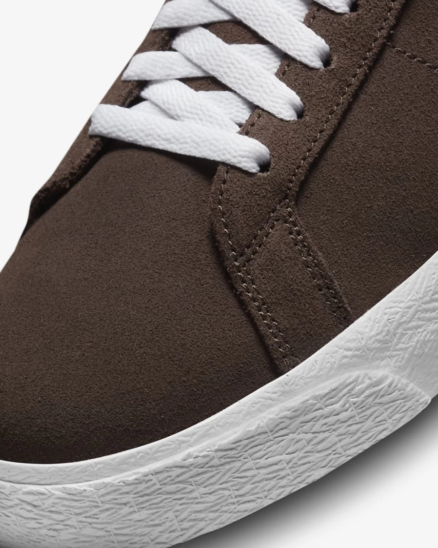 Nike SB Zoom Blazer Mid Skate Shoes for Men & Women - Baroque Brown/White/Adobe Colorway