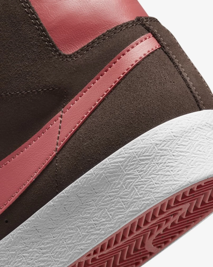 Nike SB Zoom Blazer Mid Skate Shoes for Men & Women - Baroque Brown/White/Adobe Colorway