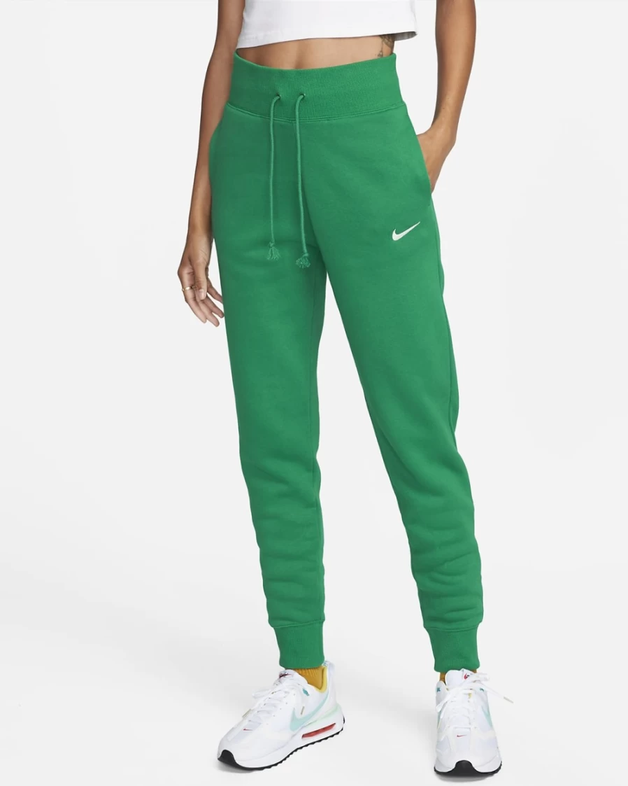 Nike Malachite Women's High-Waisted Fleece Joggers - Sportswear Phoenix Collection Sail Color
