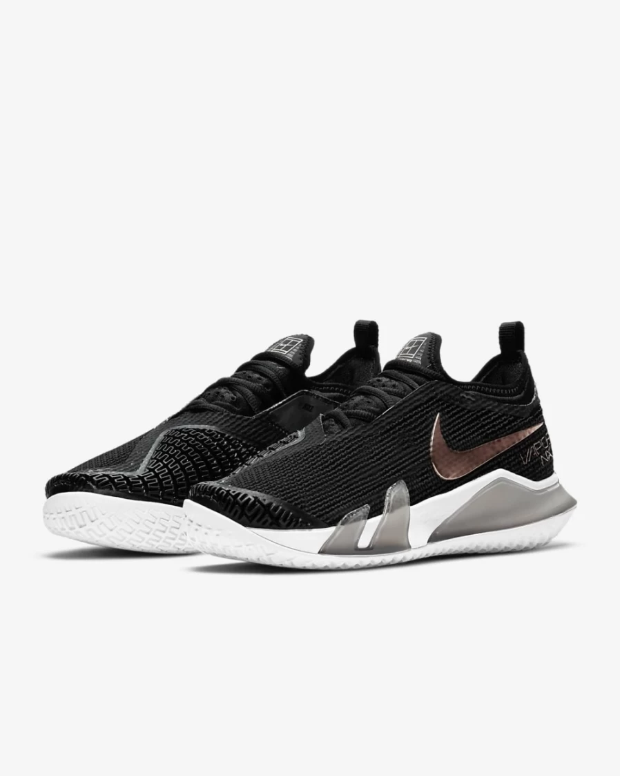 NikeCourt React Vapor NXT Women's Tennis Shoes - Black/Metallic Red Bronze/White - Hard Court Training Sneakers