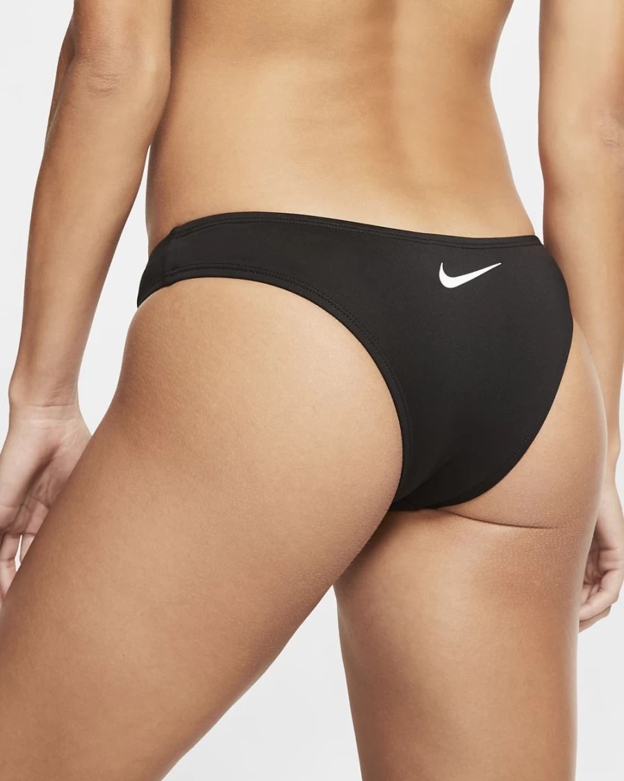 Nike Women's Black Cheeky Swim Bottoms - Essential Swimwear