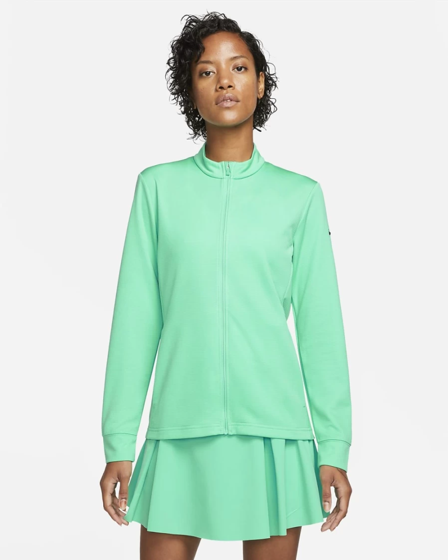 Nike Dri-FIT UV Victory Women's Light Menta/Black Full-Zip Golf Top