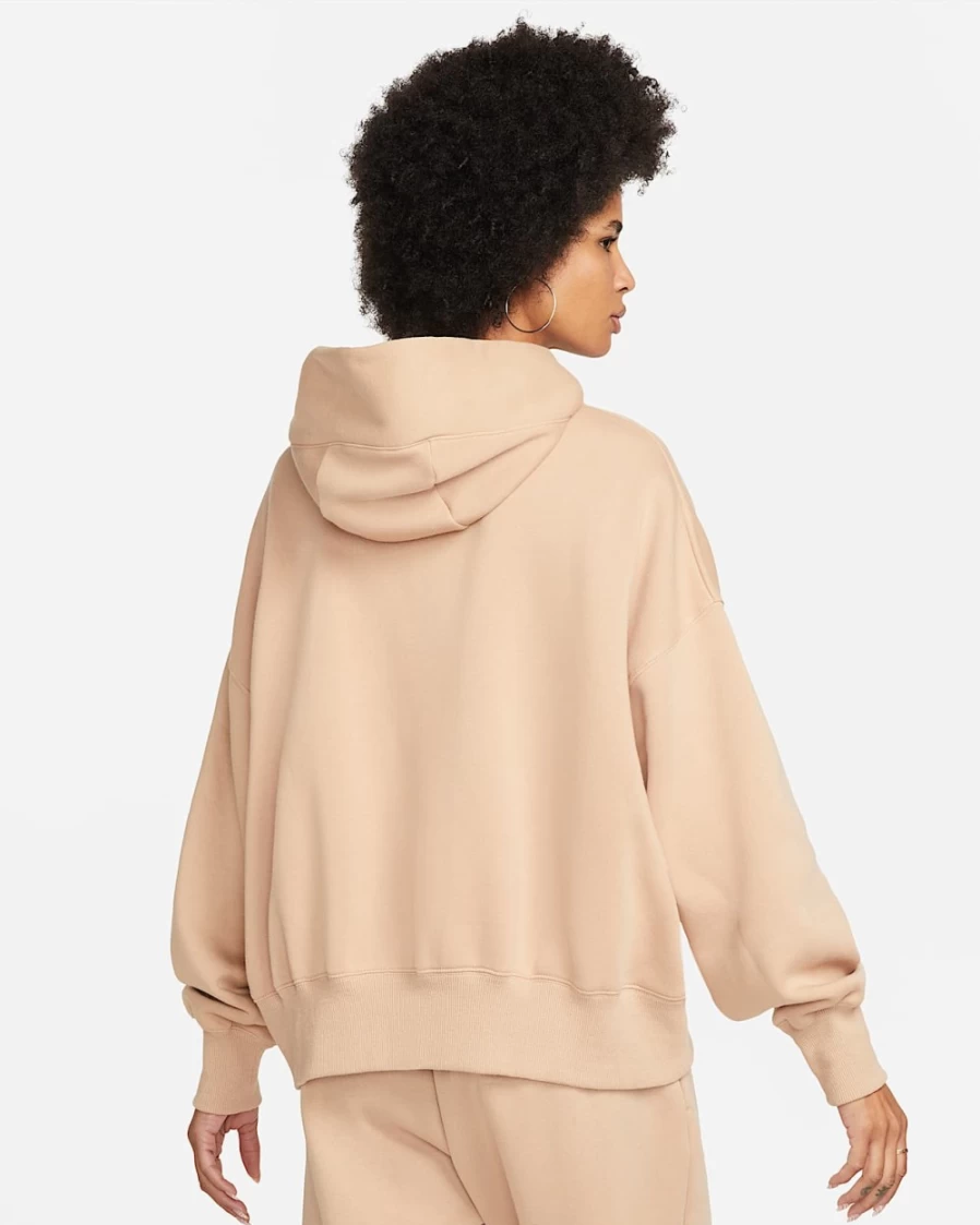 Nike Women's Hemp/Sail Phoenix Fleece Oversized Pullover Hoodie - Sportswear