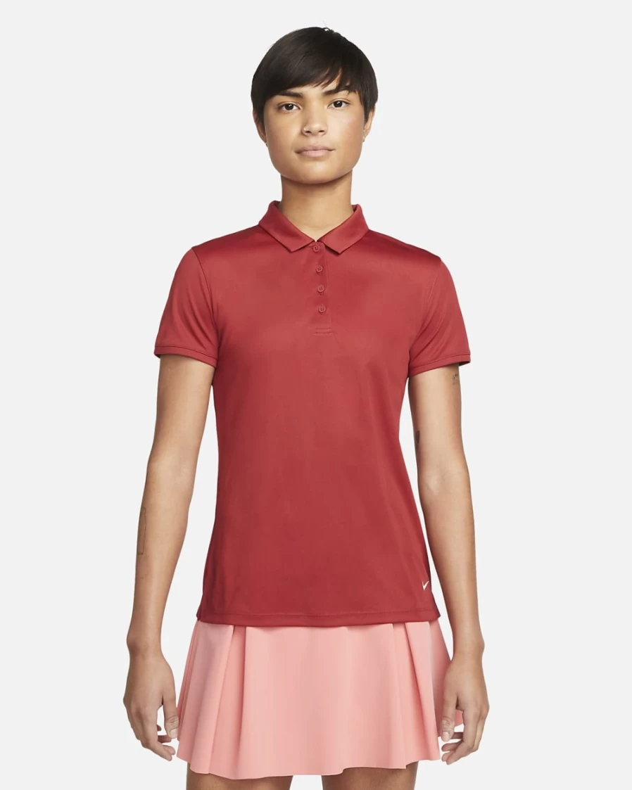 Nike Dri-FIT Victory Women's Golf Polo Shirt - Team Crimson/White, Moisture-Wicking, Comfortable Fit