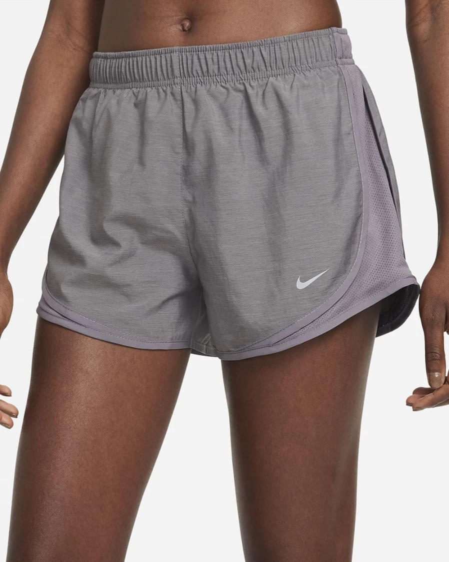 Nike Women's Tempo Brief-Lined Running Shorts in Gunsmoke & Wolf Grey