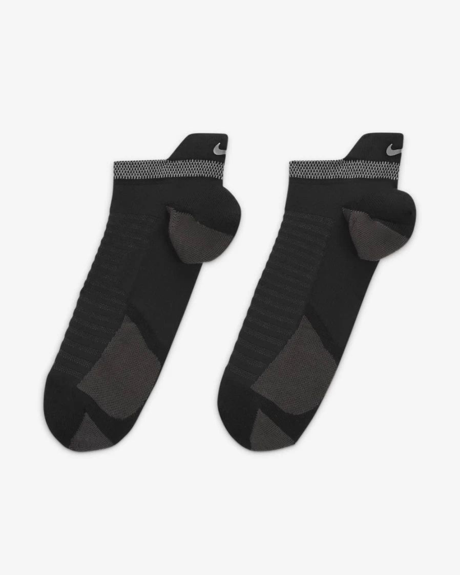 Nike Spark Cushioned No-Show Running Socks for Men & Women - Black Athletic Performance Socks
