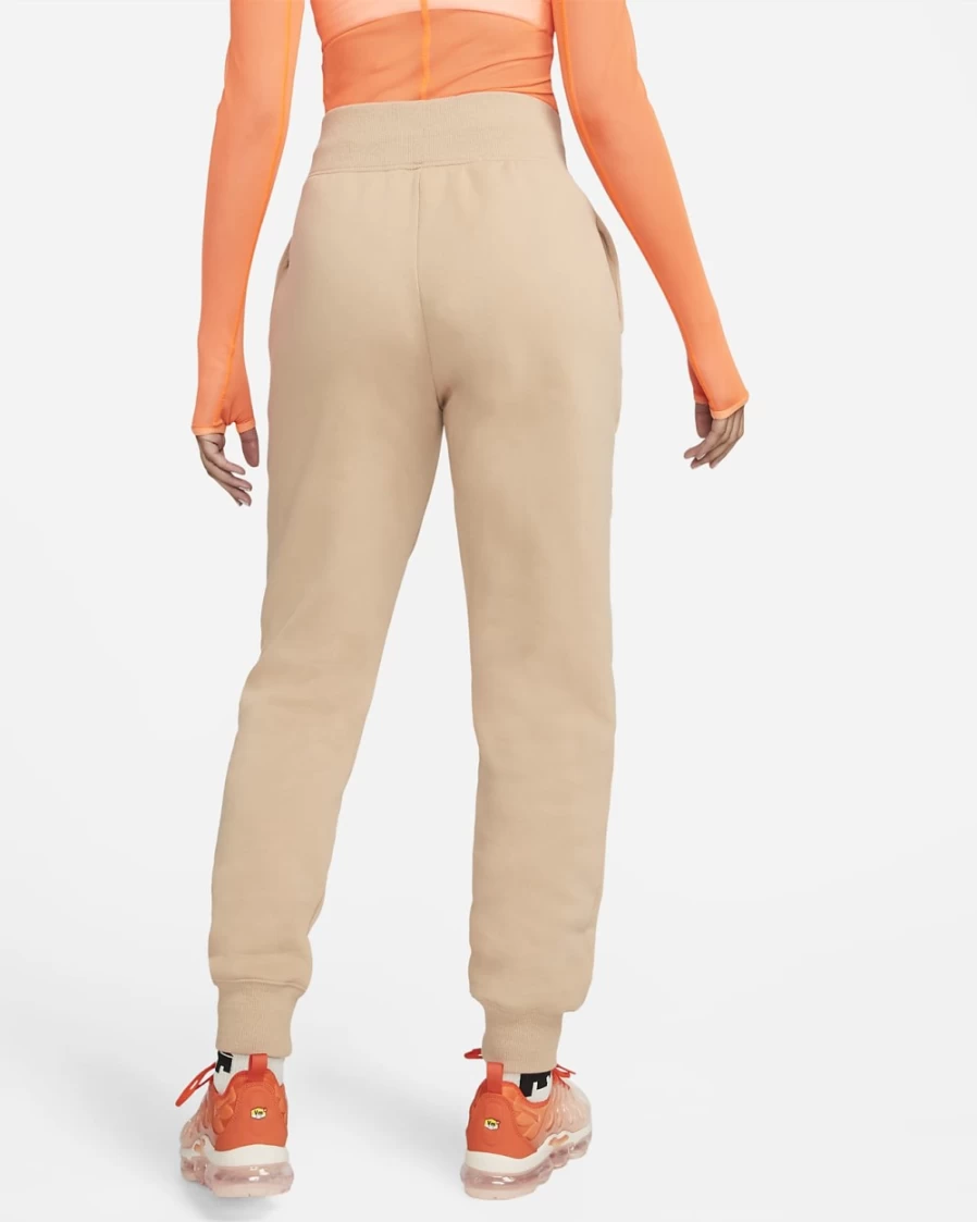 Nike Women's High-Waisted Joggers Hemp/Sail - Sportswear Phoenix Fleece Comfort Pants