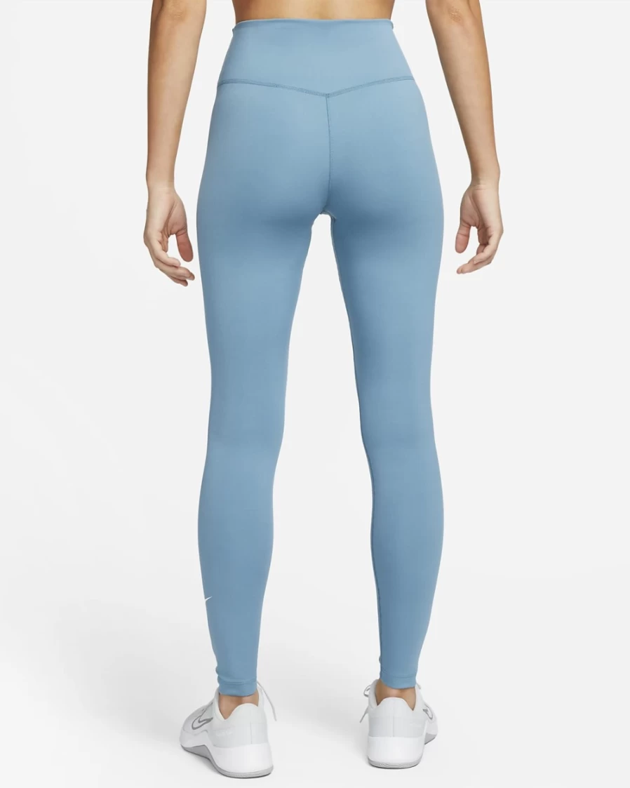Nike One Women's Mid-Rise Leggings in Noise Aqua/White - High-Waisted Workout Tights for Women