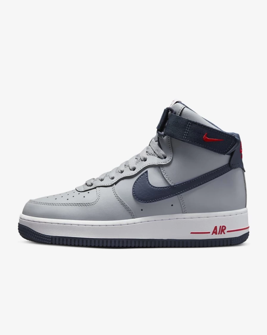 Nike Air Force 1 High Women's Sneakers - Wolf Grey/University Red/White/College Navy