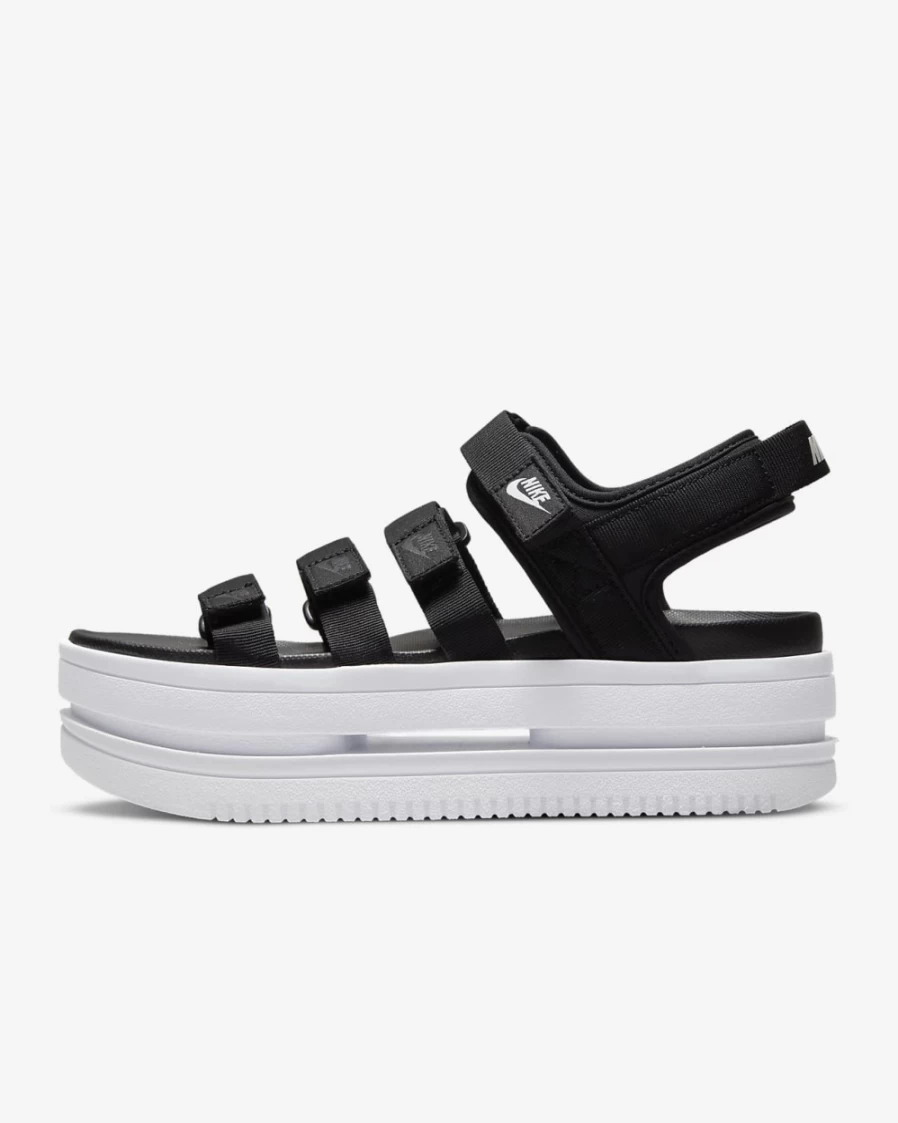 Nike Icon Classic Women's Sandals - Black & White Athletic Slide Sandals for Women