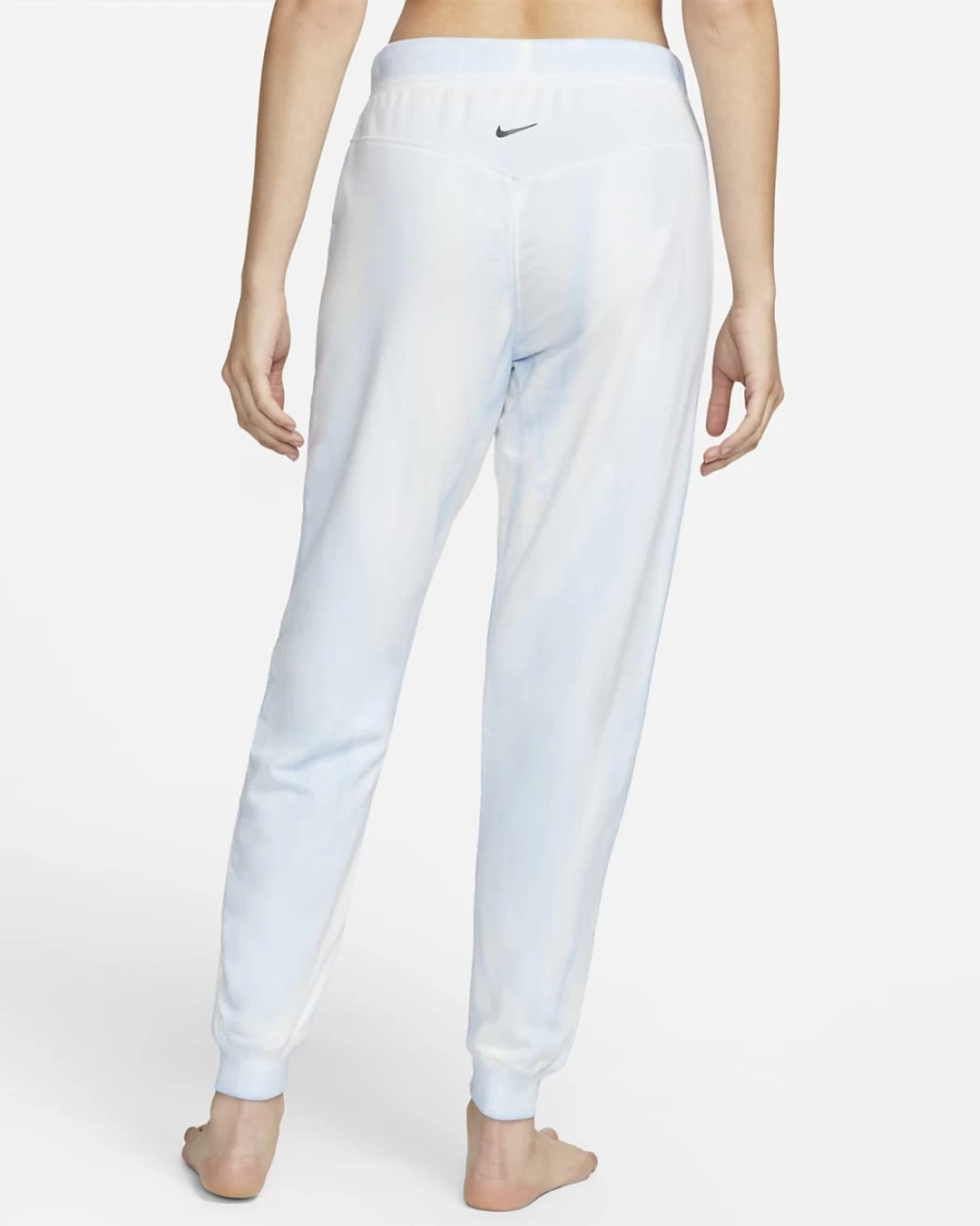 Nike Women's Yoga Luxe Fleece Joggers 7/8-Length in University Blue & Iron Grey