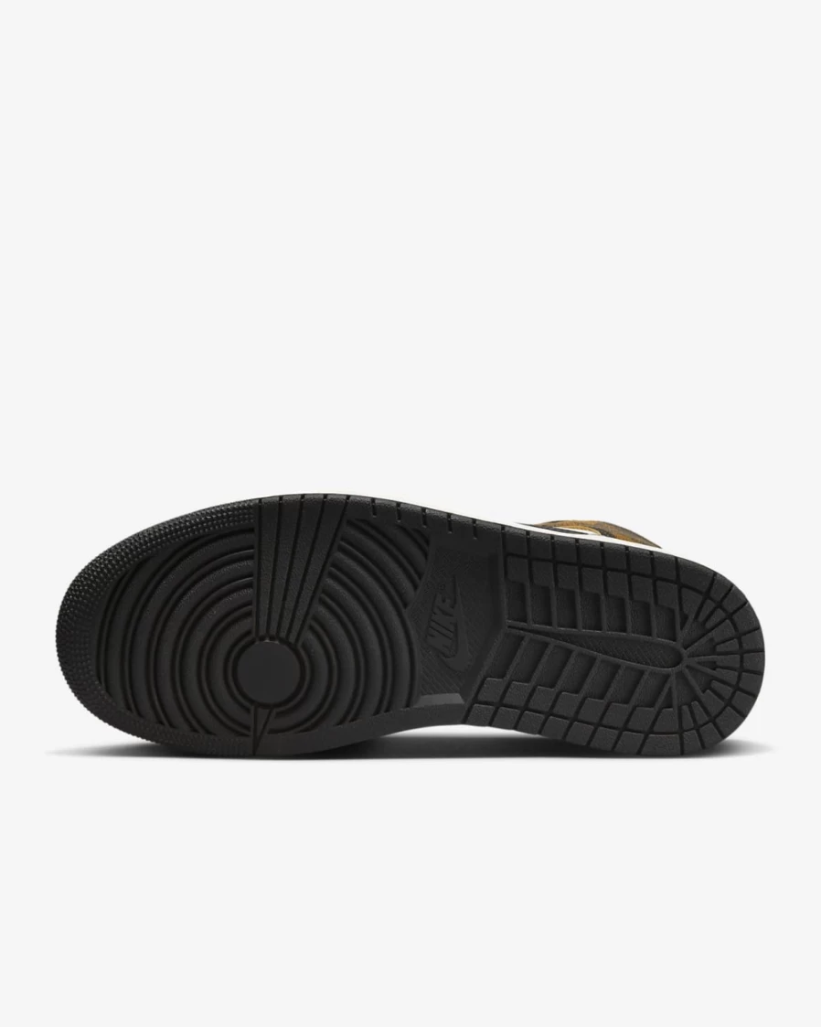 Nike Air Jordan 1 Mid SE Men's & Women's Shoes - Black/White/Sail/Taxi Basketball Sneakers