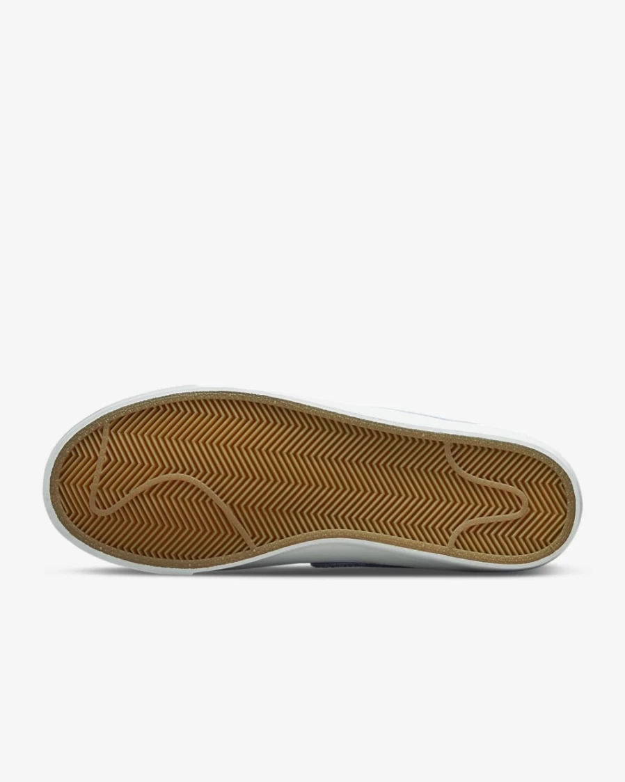 Nike SB Zoom Blazer Low Pro GT Premium Skate Shoes for Men & Women - Summit White/Gum Light Brown/Midnight Navy