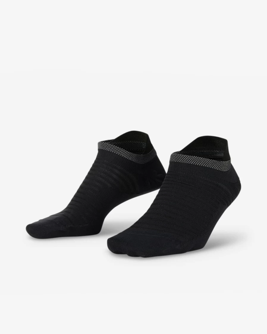 Nike Spark Lightweight No-Show Running Socks for Men & Women - Black