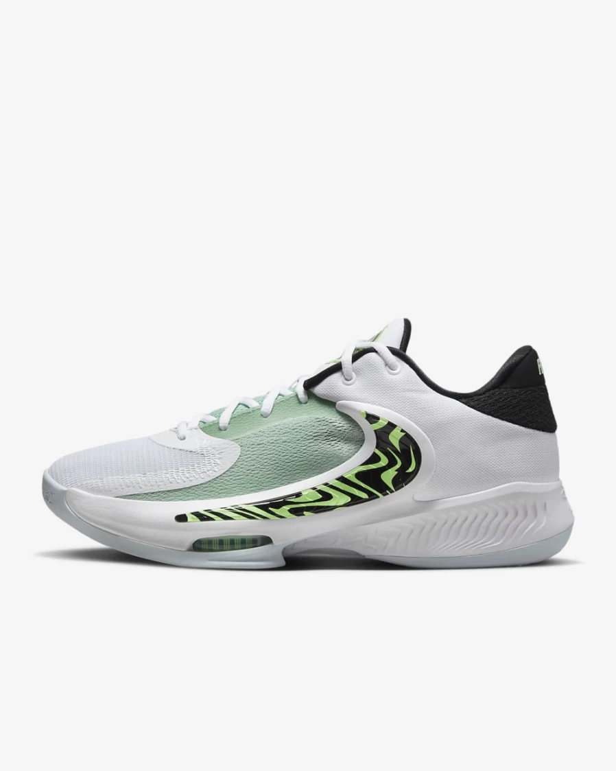 Nike Zoom Freak 4 "Greek Coastline" Basketball Shoes for Men & Women - White/Black/Barely Volt