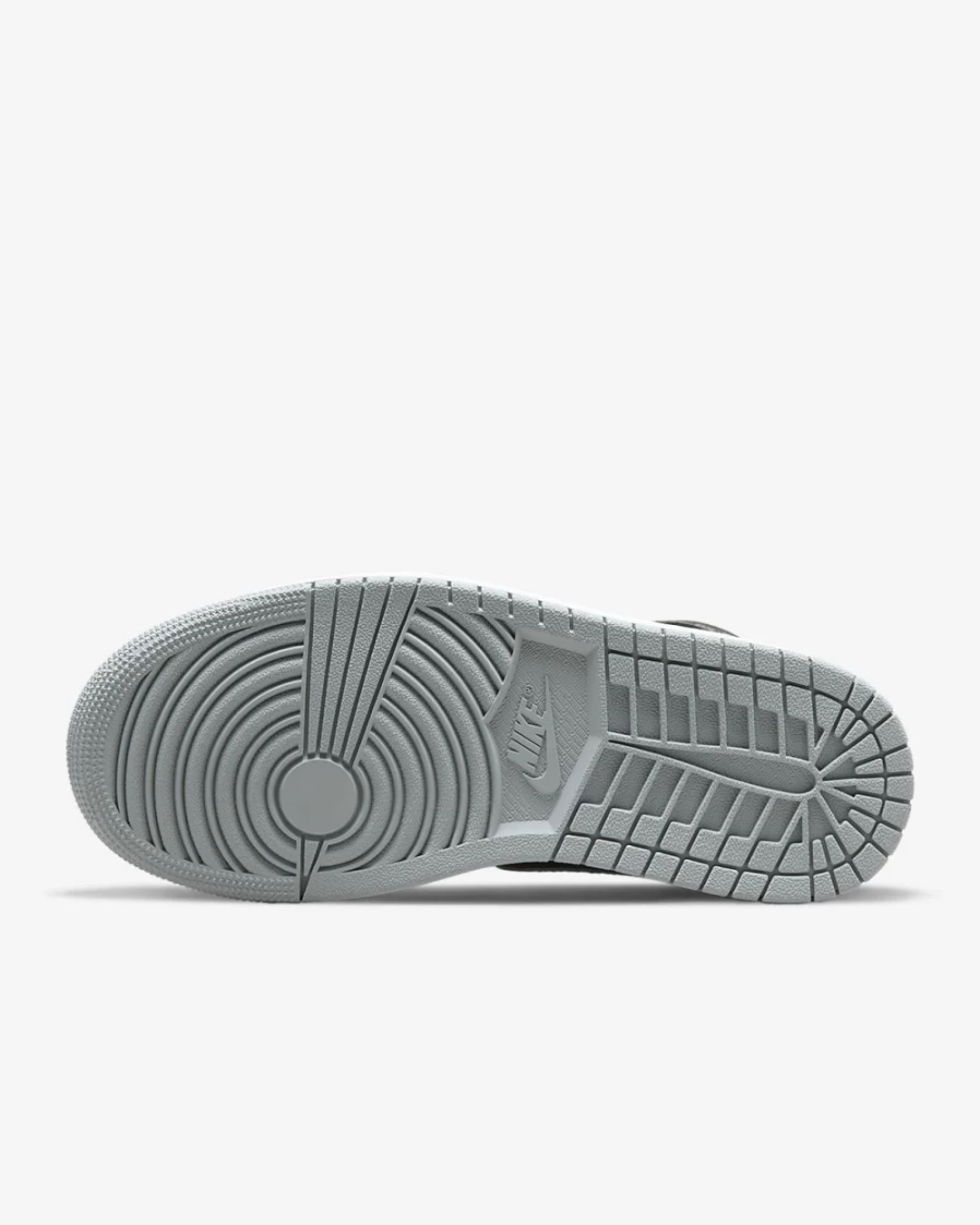 Nike Air Jordan 1 Mid Women's Sneakers - Black/White/Particle Grey Basketball Shoes