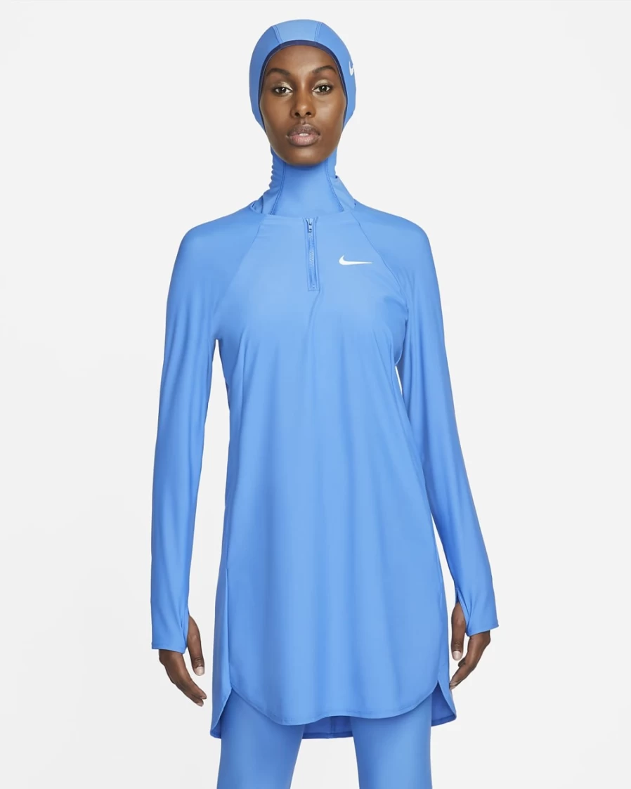 Nike Pacific Blue Women's Swim Tunic - Full-Coverage Athletic Swimwear