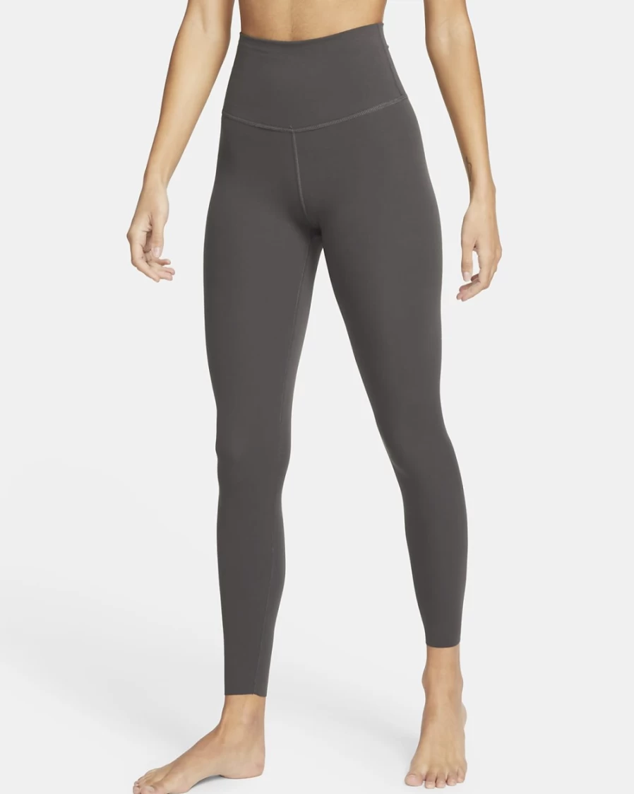 Nike Women's High-Waisted 7/8 Yoga Leggings - Dri-FIT Luxe Infinalon - Medium Ash/Particle Grey