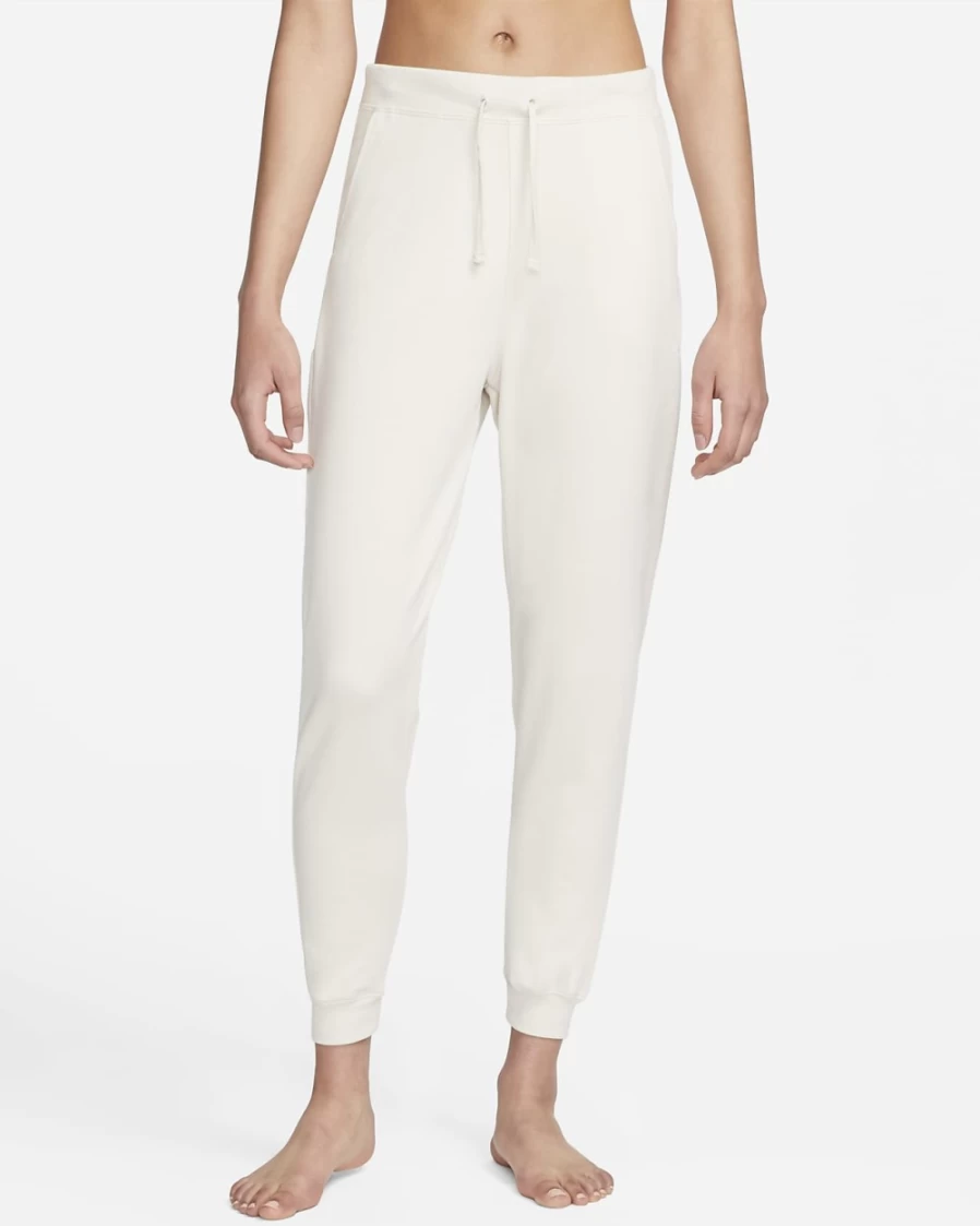 Nike Women's Light Orewood Brown/Grey Fleece Yoga Luxe 7/8 Joggers Pants
